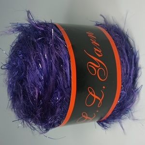 3/$15 L.L. Yarn Eyelash 1.75oz/50g 120yds/110m 96% Acrylic 4% Nylon Blue Violet